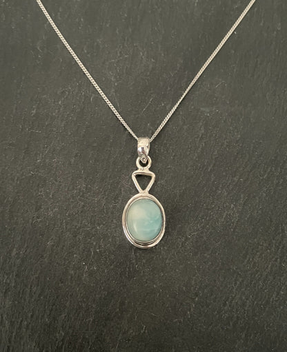 Larimar and Silver Pendant image 0