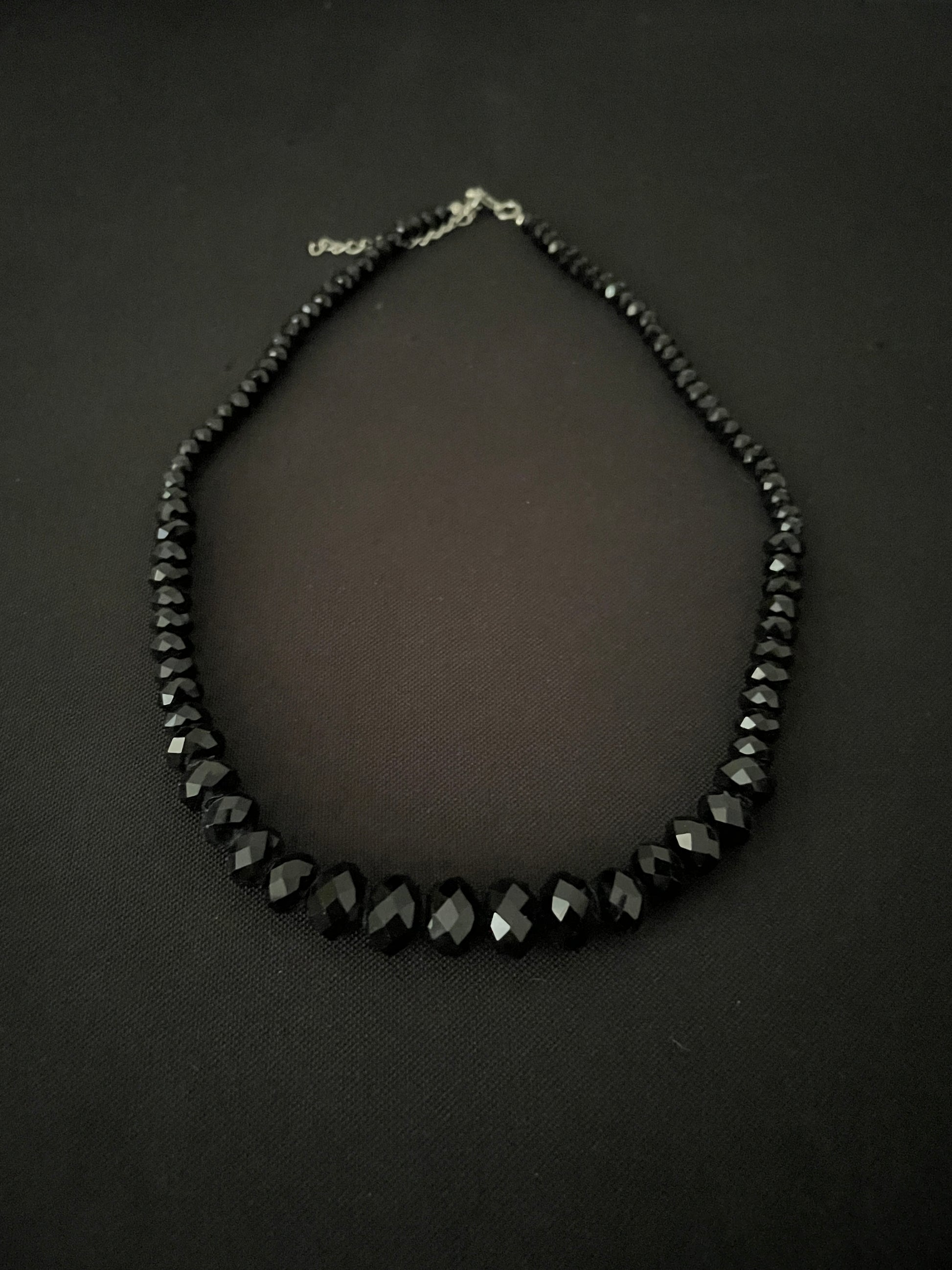Black Bead Necklace image 0