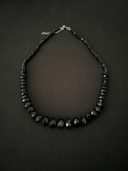 Black Bead Necklace image 0