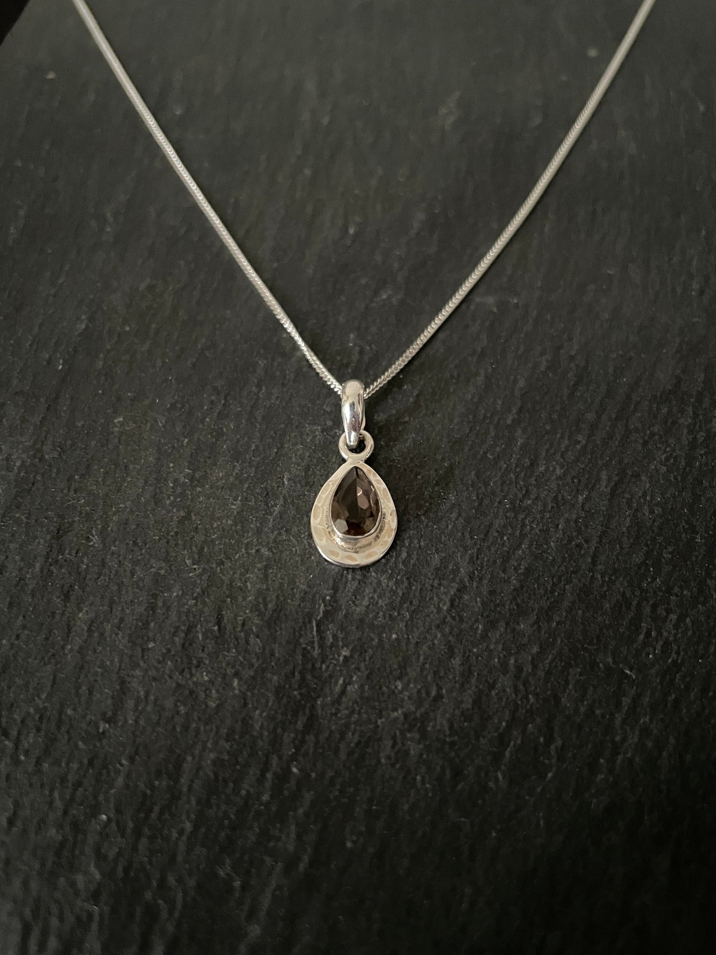 Smokey Quartz Teardrop Pendant image 1