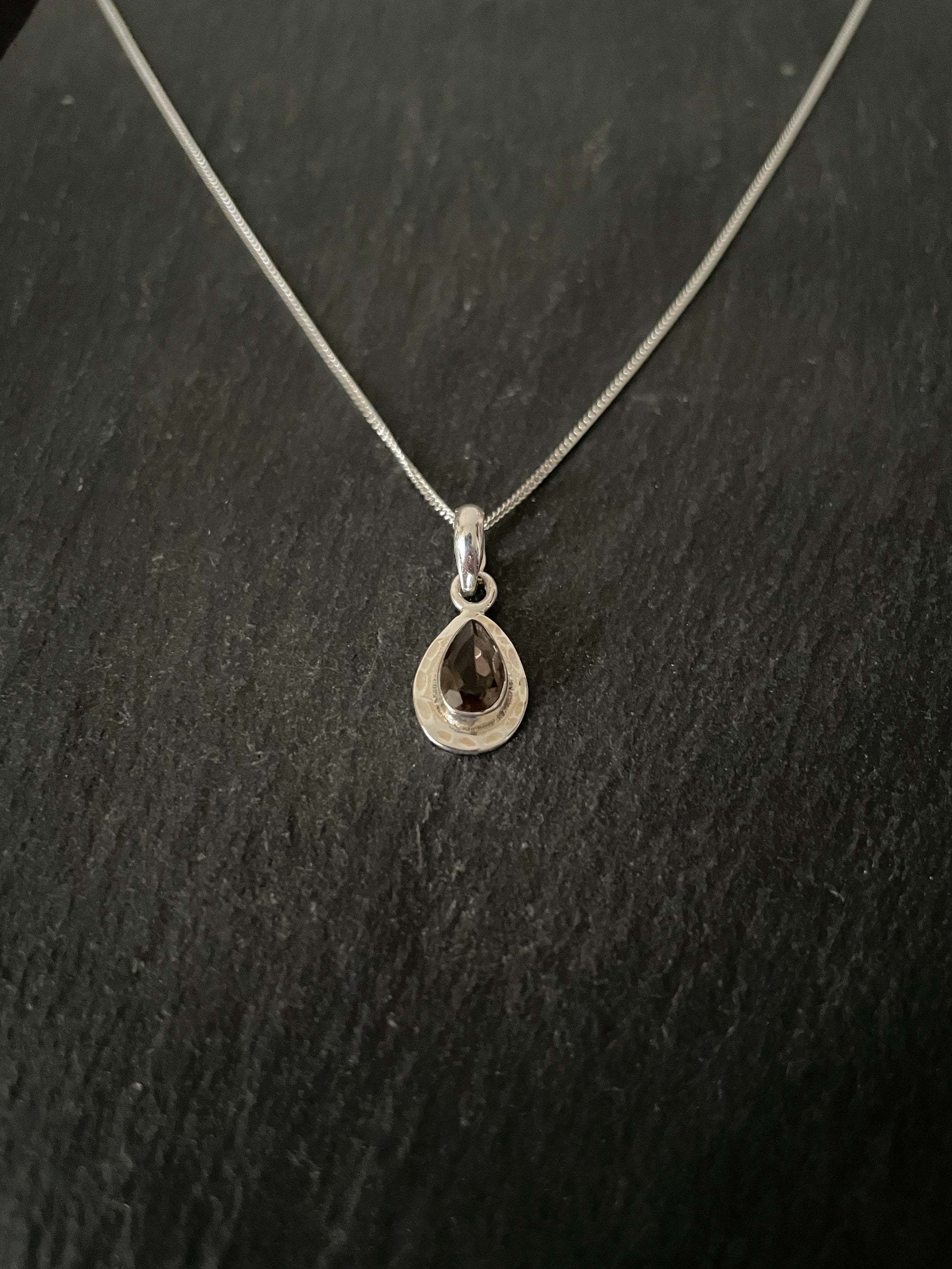 Smokey Quartz Teardrop Pendant image 1