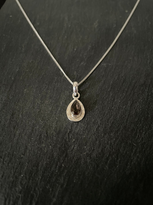 Smokey Quartz Teardrop Pendant image 1