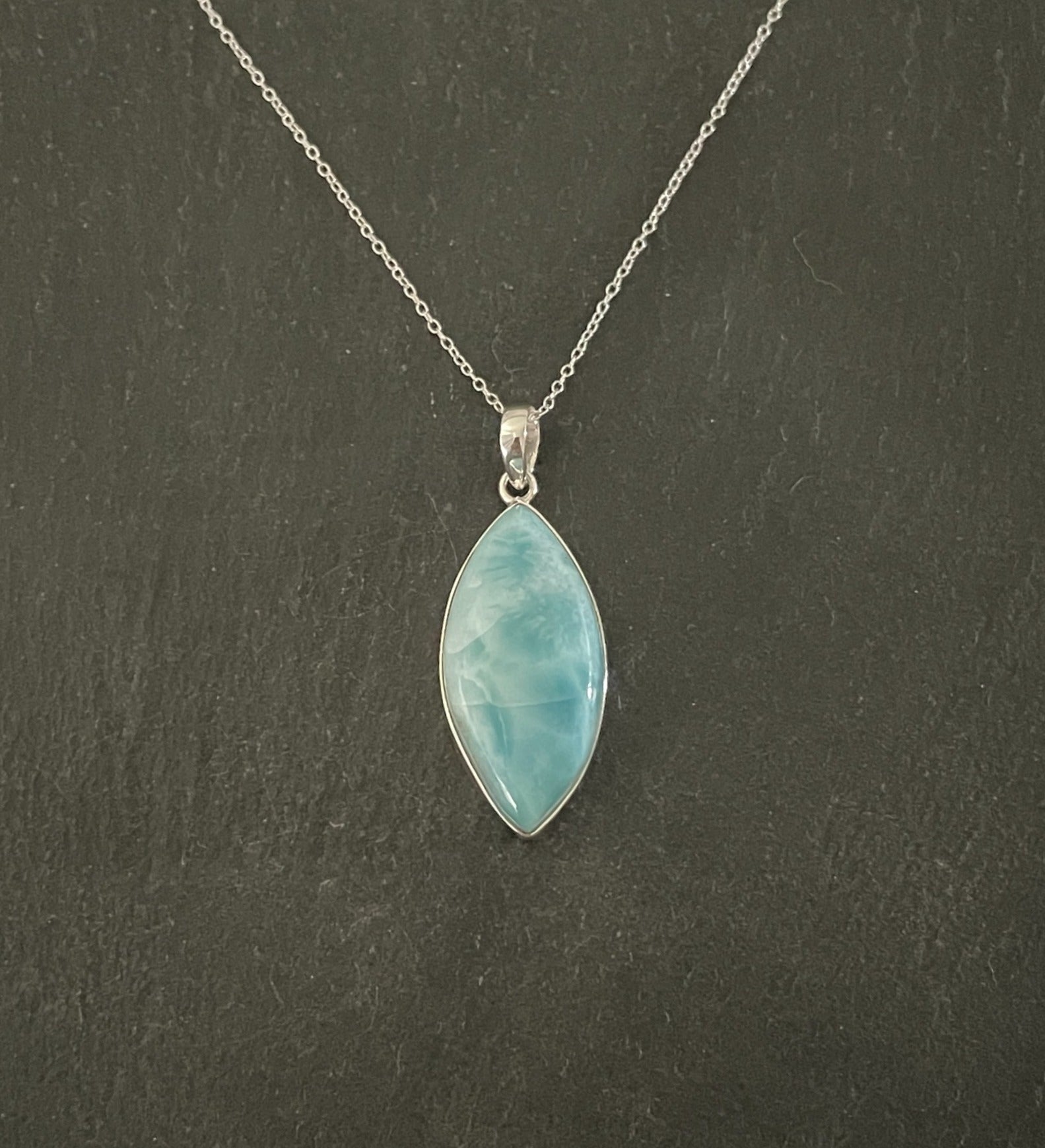 Larimar and Silver Pendant image 0