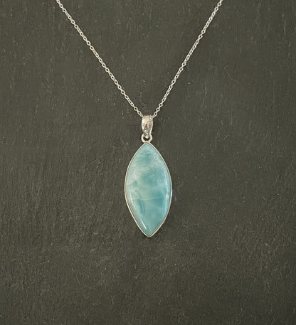 Larimar and Silver Pendant image 0