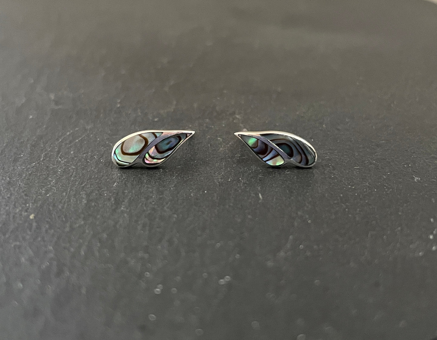 Teardrop Paua Shell Studs image 0