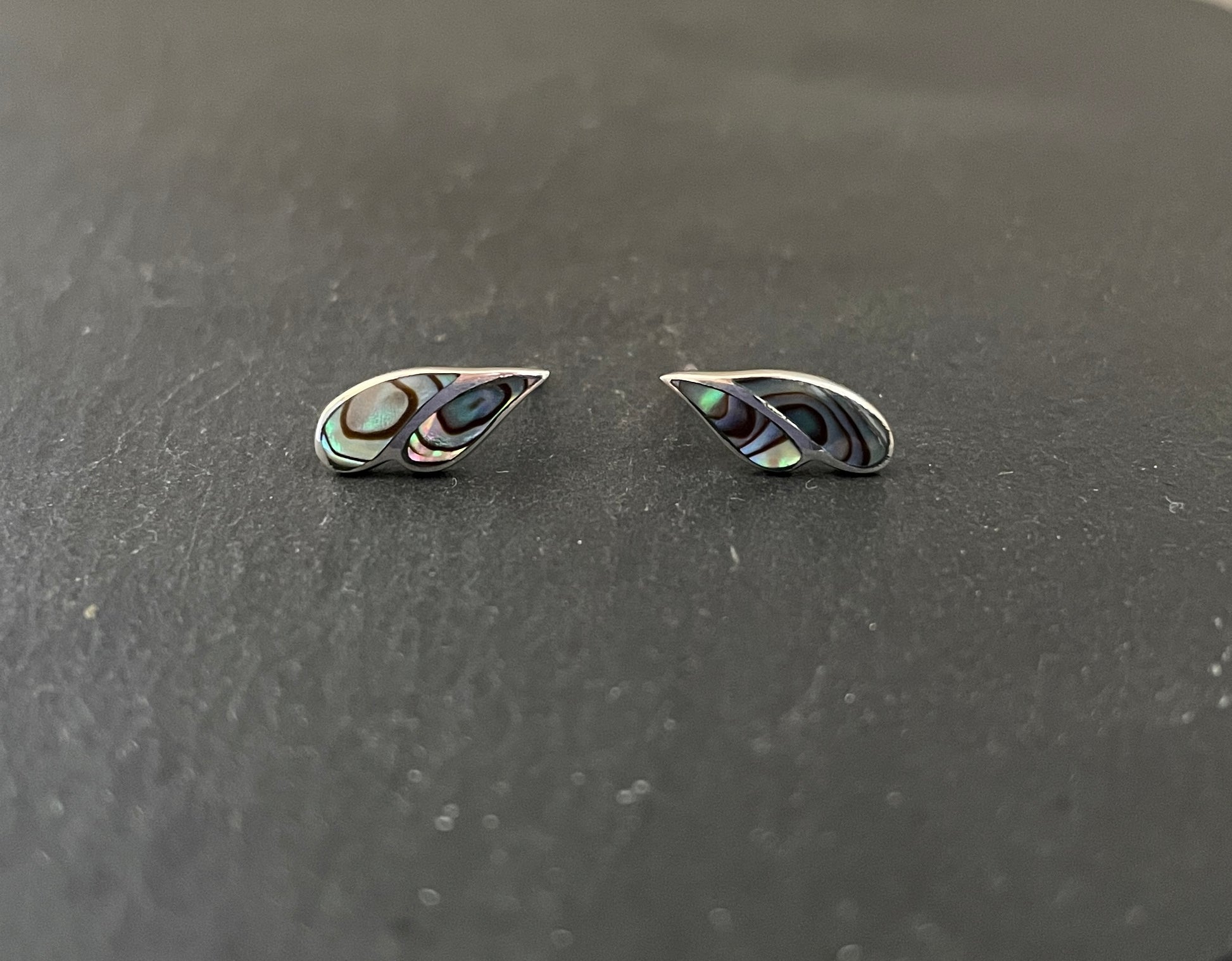 Teardrop Paua Shell Studs image 0
