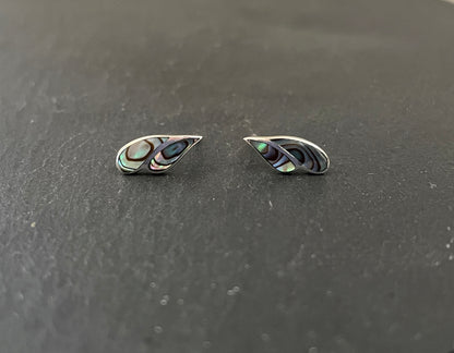 Teardrop Paua Shell Studs image 0