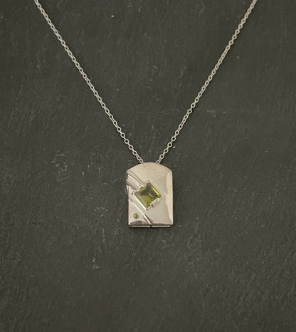 Rectangle Peridot Pendant image 0