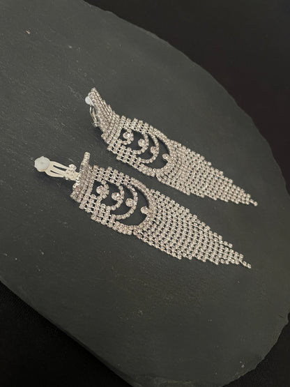 Bling Drop Clip On Earrings image 1
