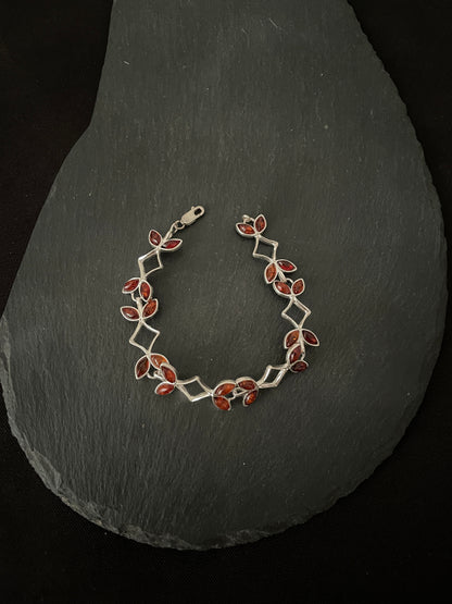 Amber and Silver Bracelet image 1