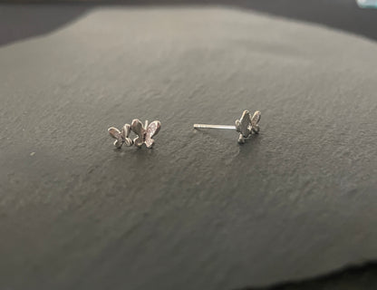 Silver Butterfly Studs image 1