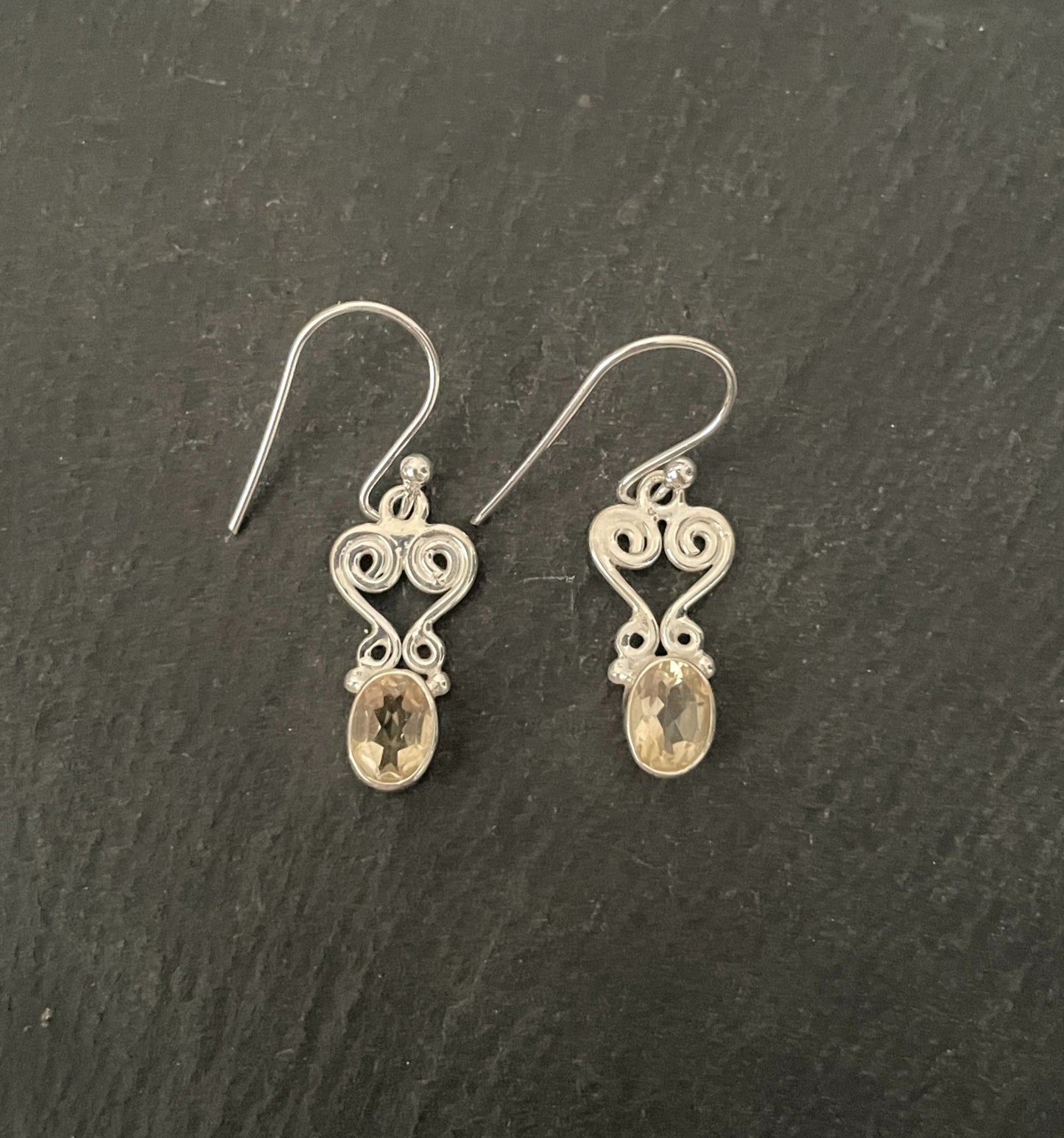 Citrine and Silver Earrings image 0