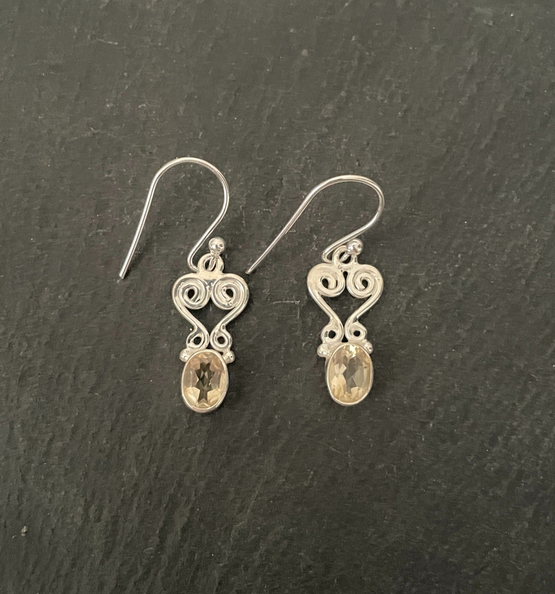 Citrine and Silver Earrings image 0
