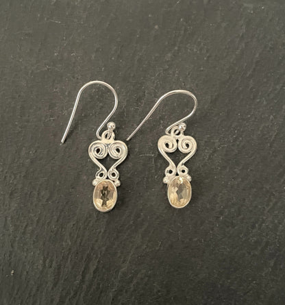 Citrine and Silver Earrings image 0