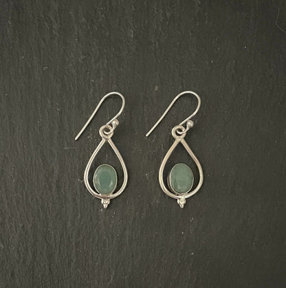 Emerald Oval Earrings image 0