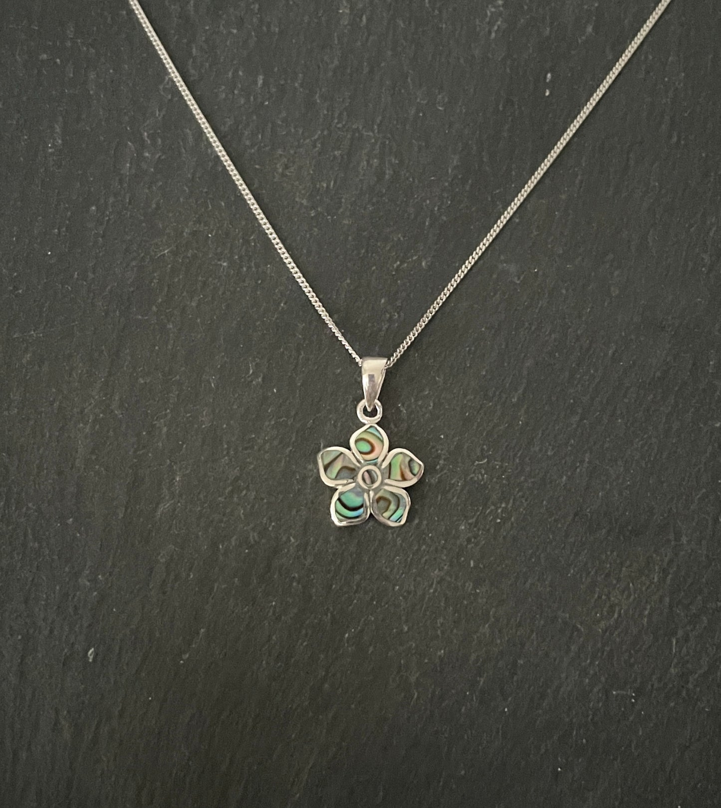 Paua Shell Flower Pendant image 0