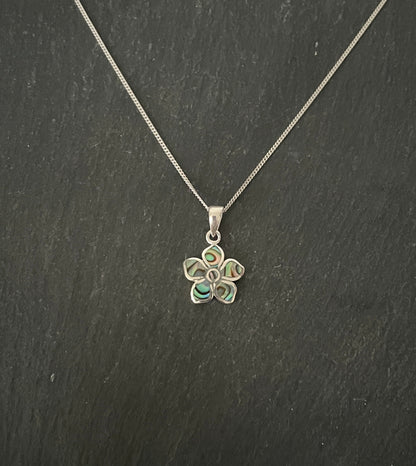 Paua Shell Flower Pendant image 0