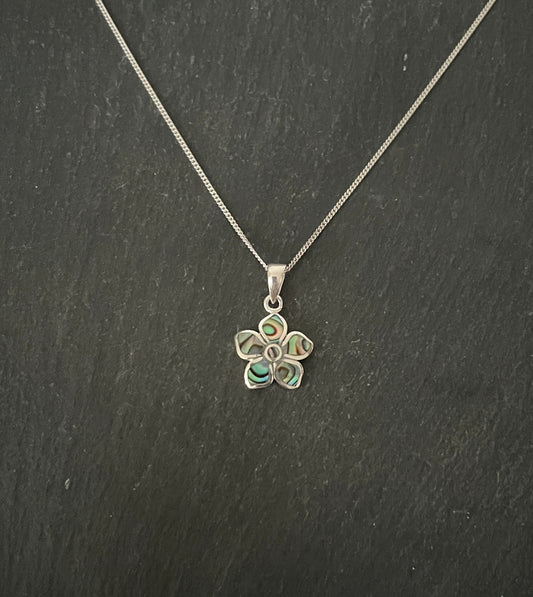 Paua Shell Flower Pendant image 0