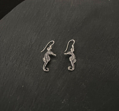 Silver Seahorse Earrings image 1