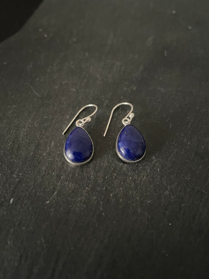 Lapis Lazuli Teardrop Earrings image 1