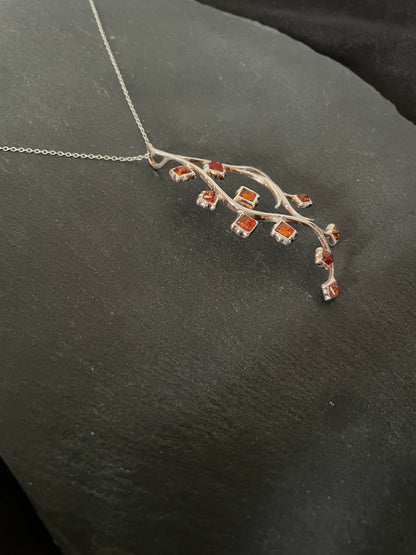 Amber and Silver Pendant image 2