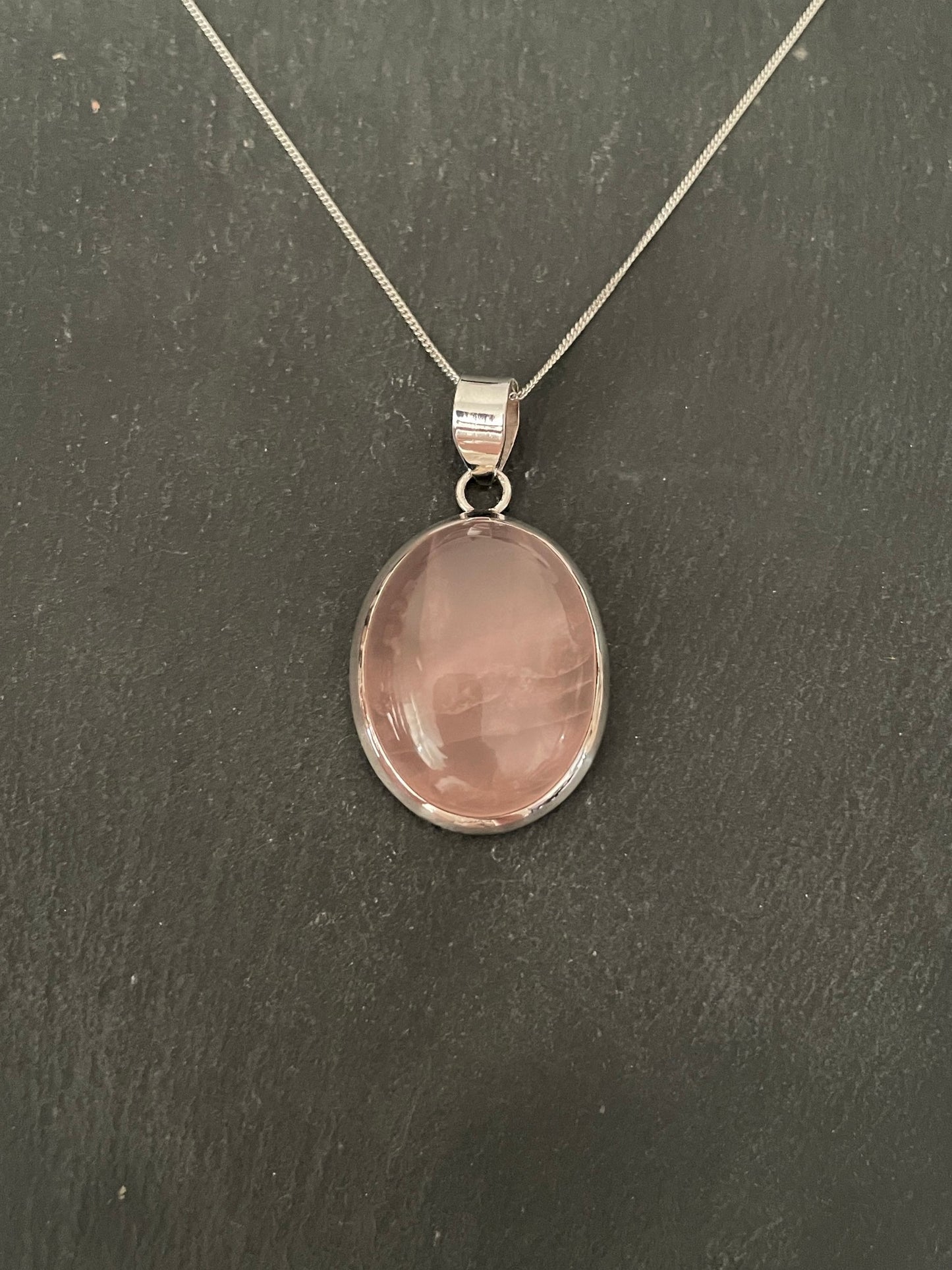 Rose Quartz Oval Pendant image 0