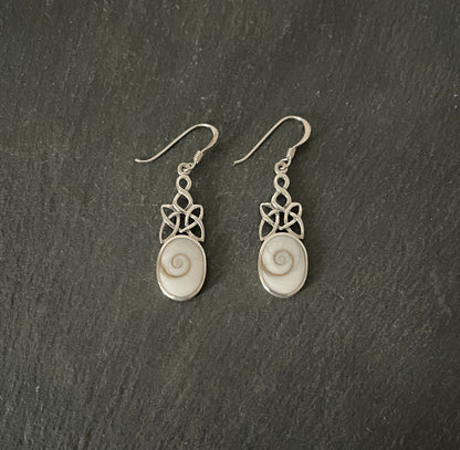 Shiva Shell and Silver Earrings image 0