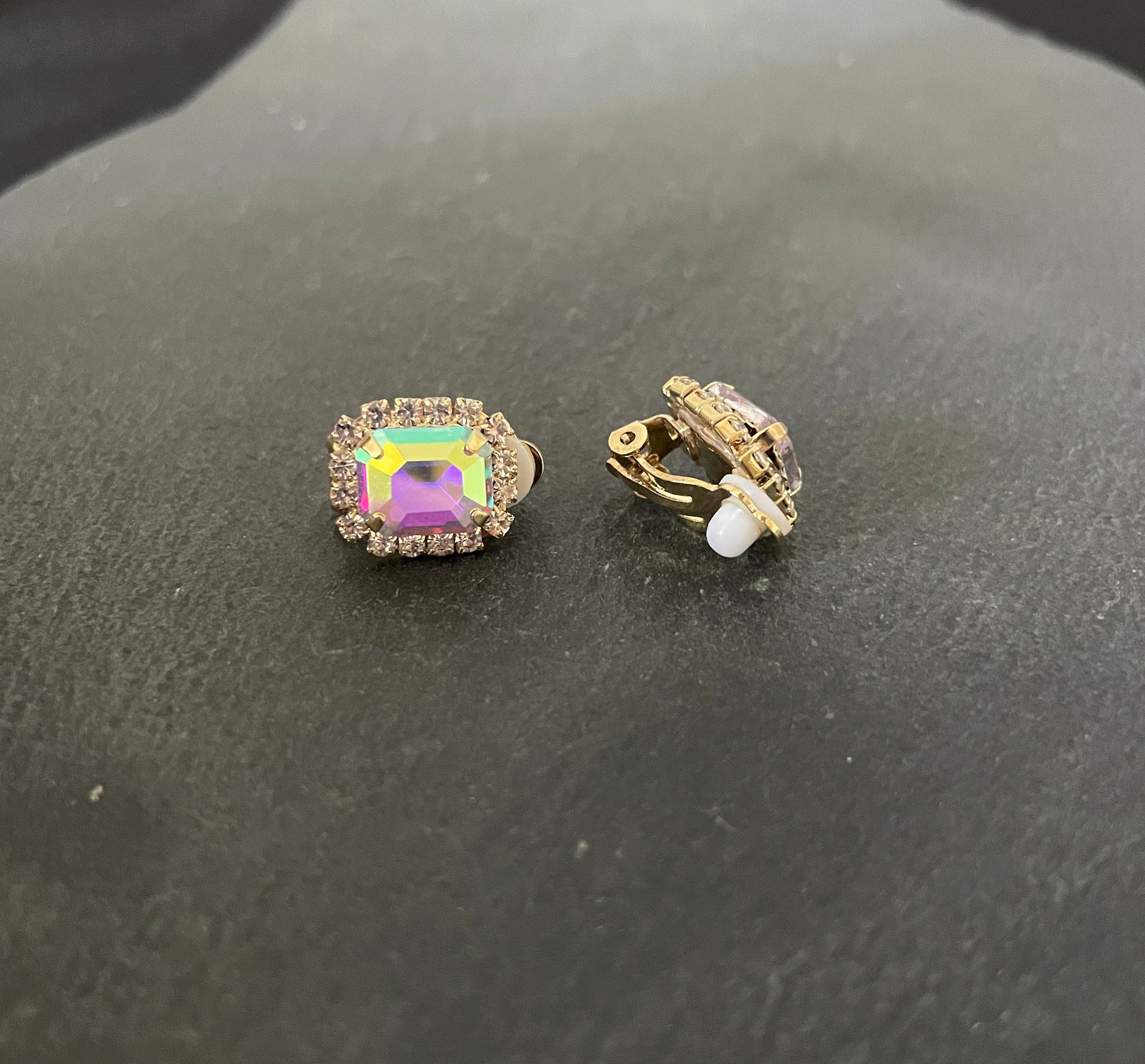 Coloured Bling Clip On Earrings image 1