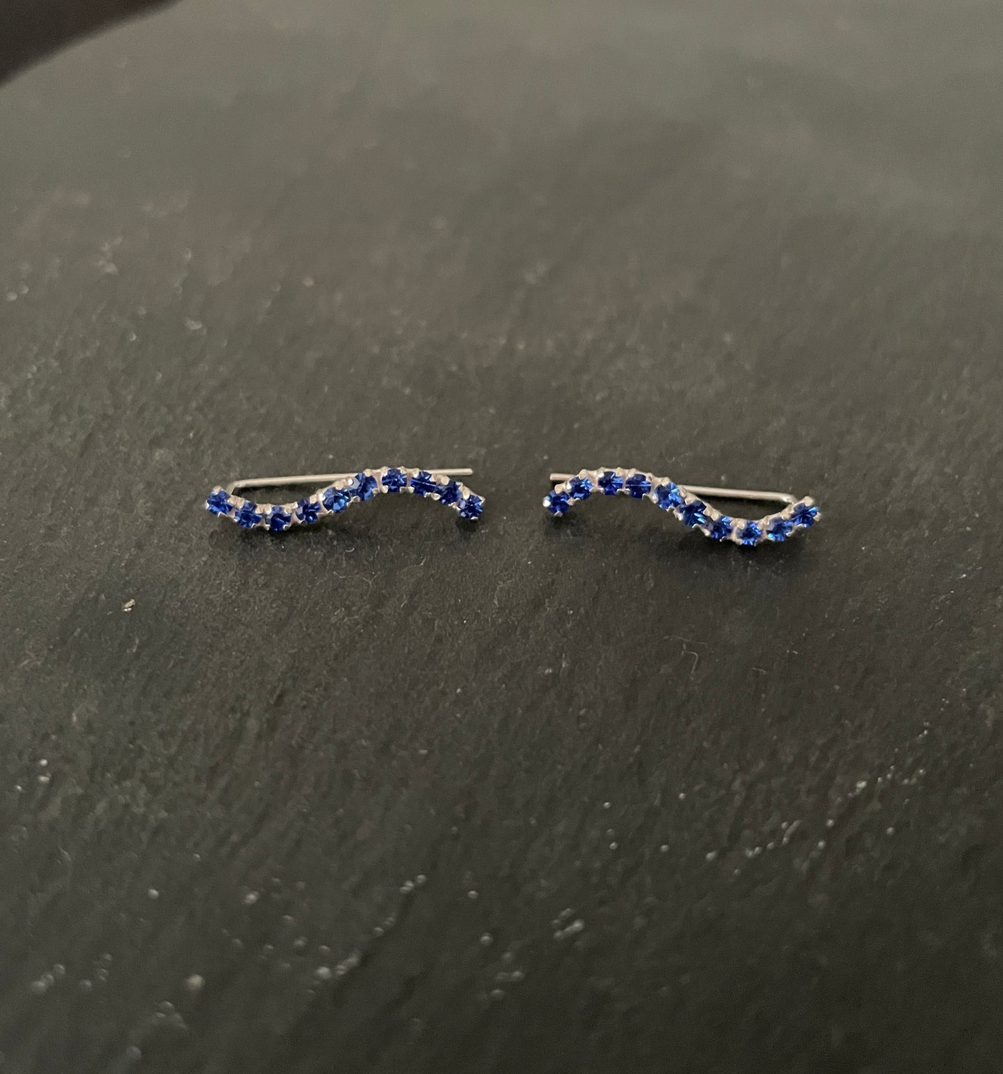 Cubic Zirconia Single Row Wave Ear Climbers image 8