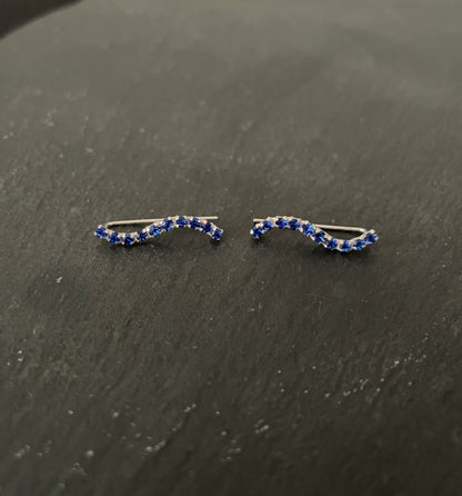 Cubic Zirconia Single Row Wave Ear Climbers image 8