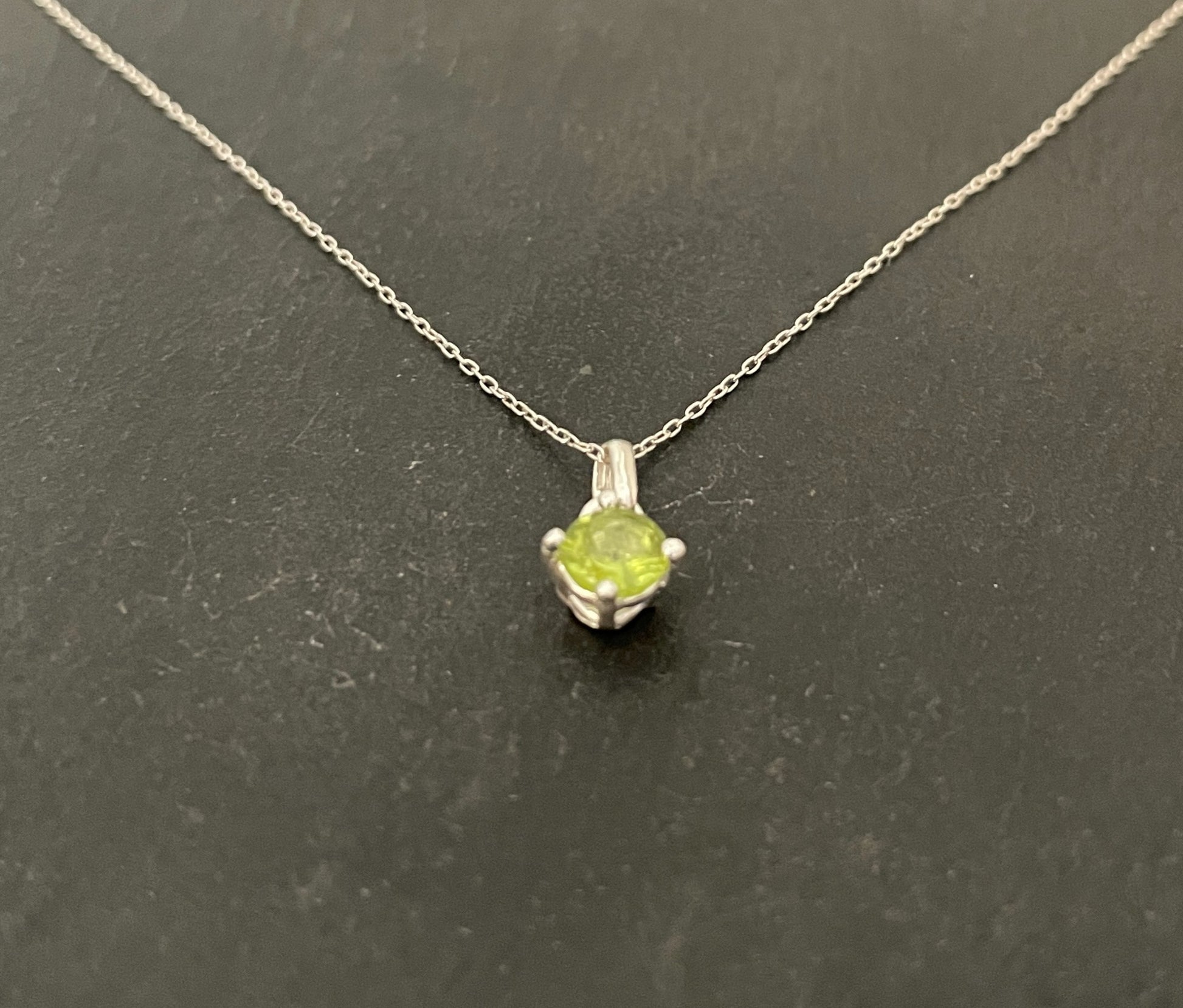 Peridot and Silver Pendant image 1