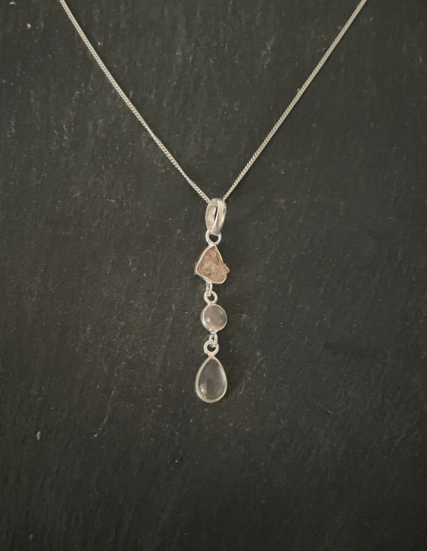 Rose Quartz and Silver Pendant image 0