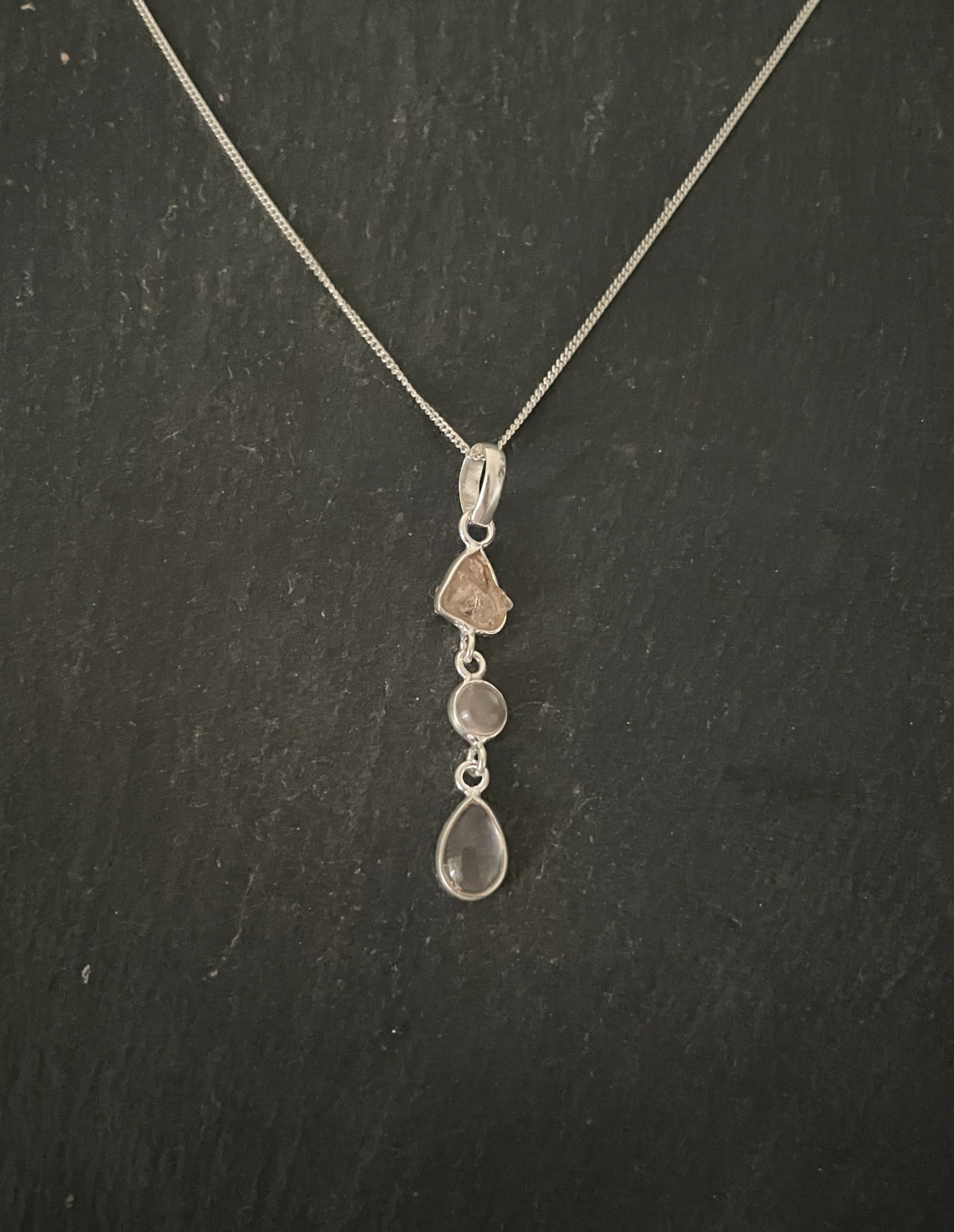 Rose Quartz and Silver Pendant image 0