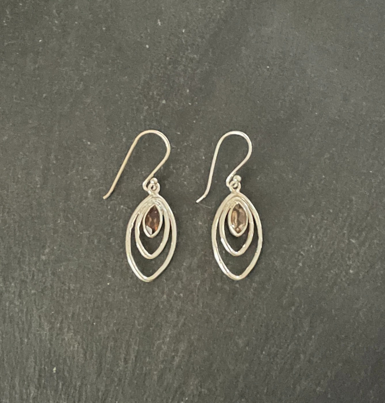 Smokey Quartz and Silver Earrings image 0