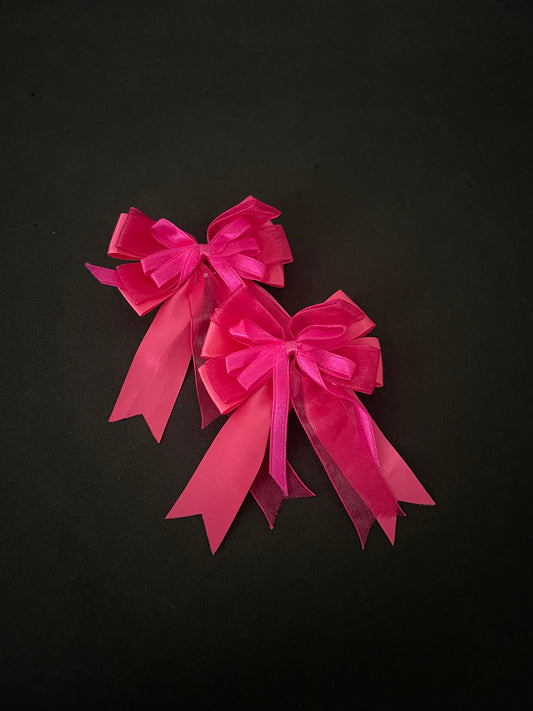 Pink Bow Hair Clips image 0