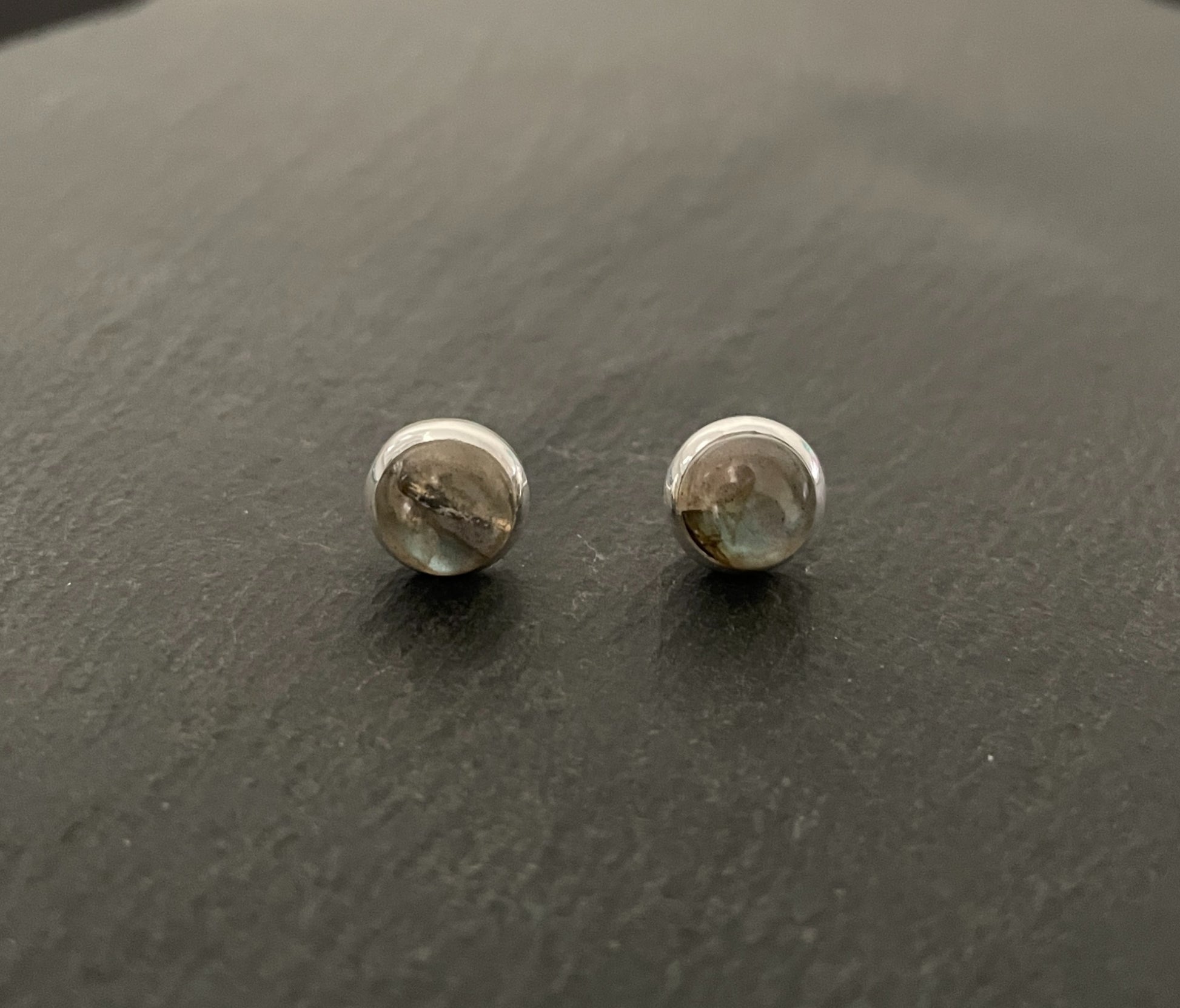 Labradorite Round Stud Earrings image 0