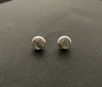 Labradorite Round Stud Earrings image 0