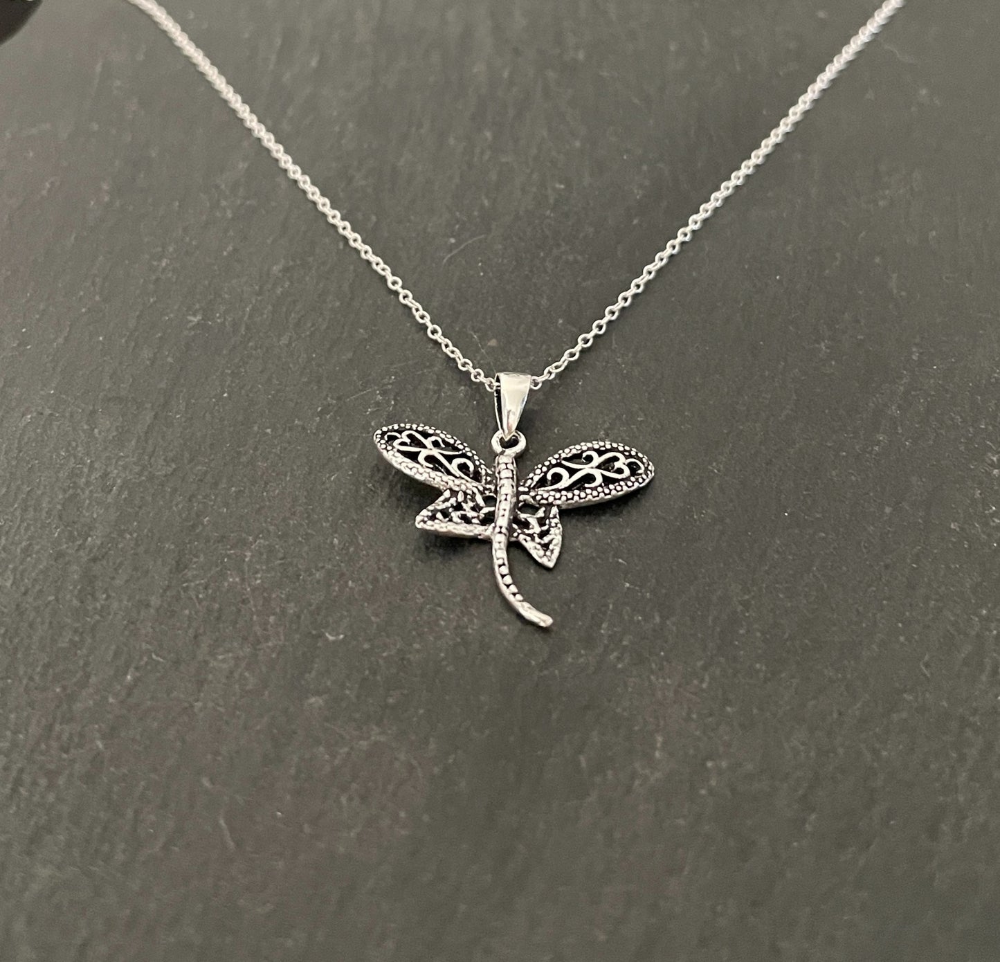 Silver Dragonfly Pendant image 1