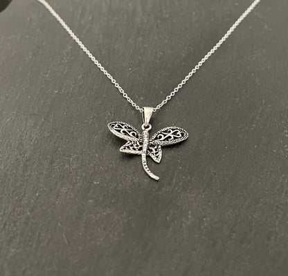 Silver Dragonfly Pendant image 1