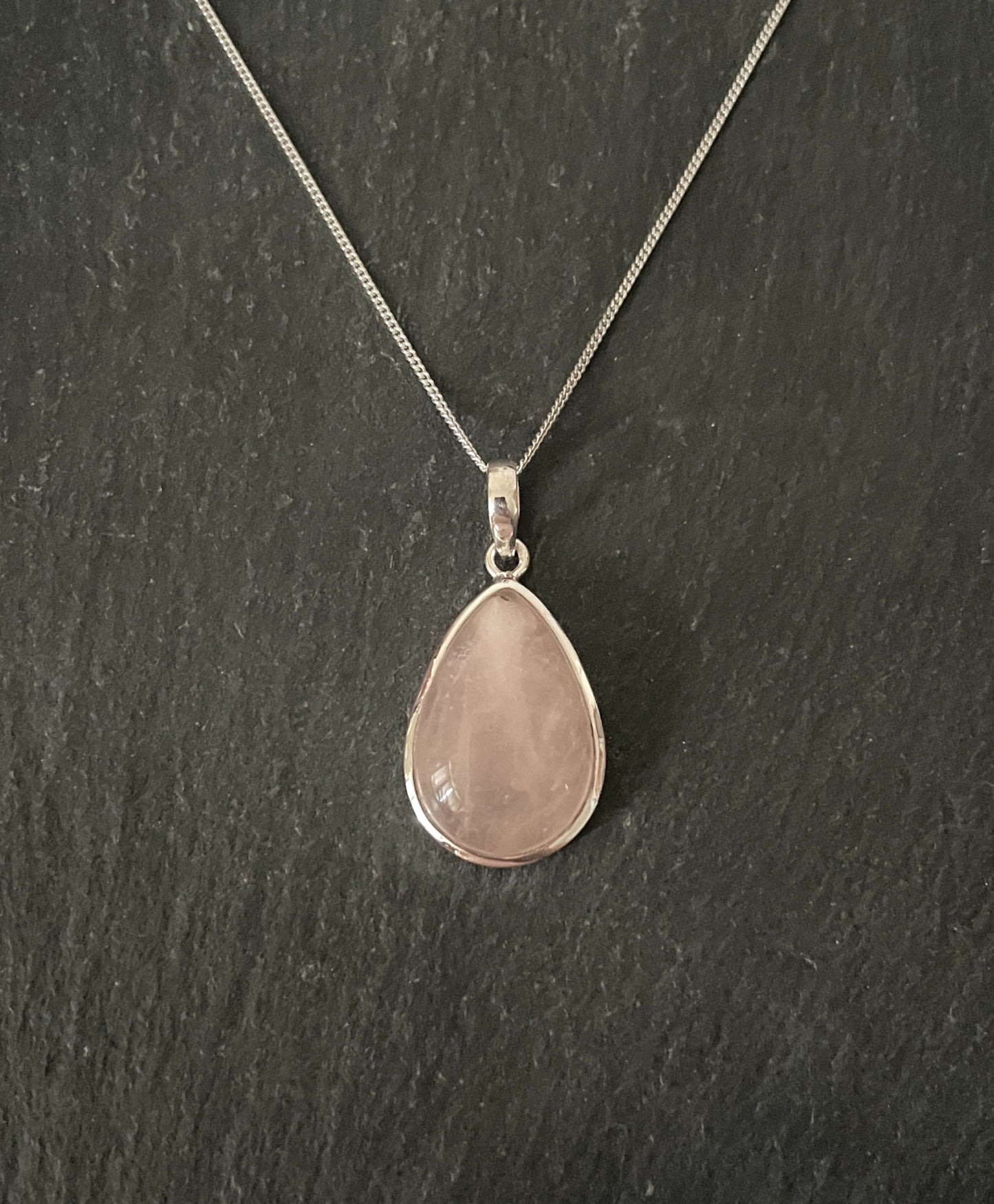 Rose Quartz Teardrop Pendant image 0