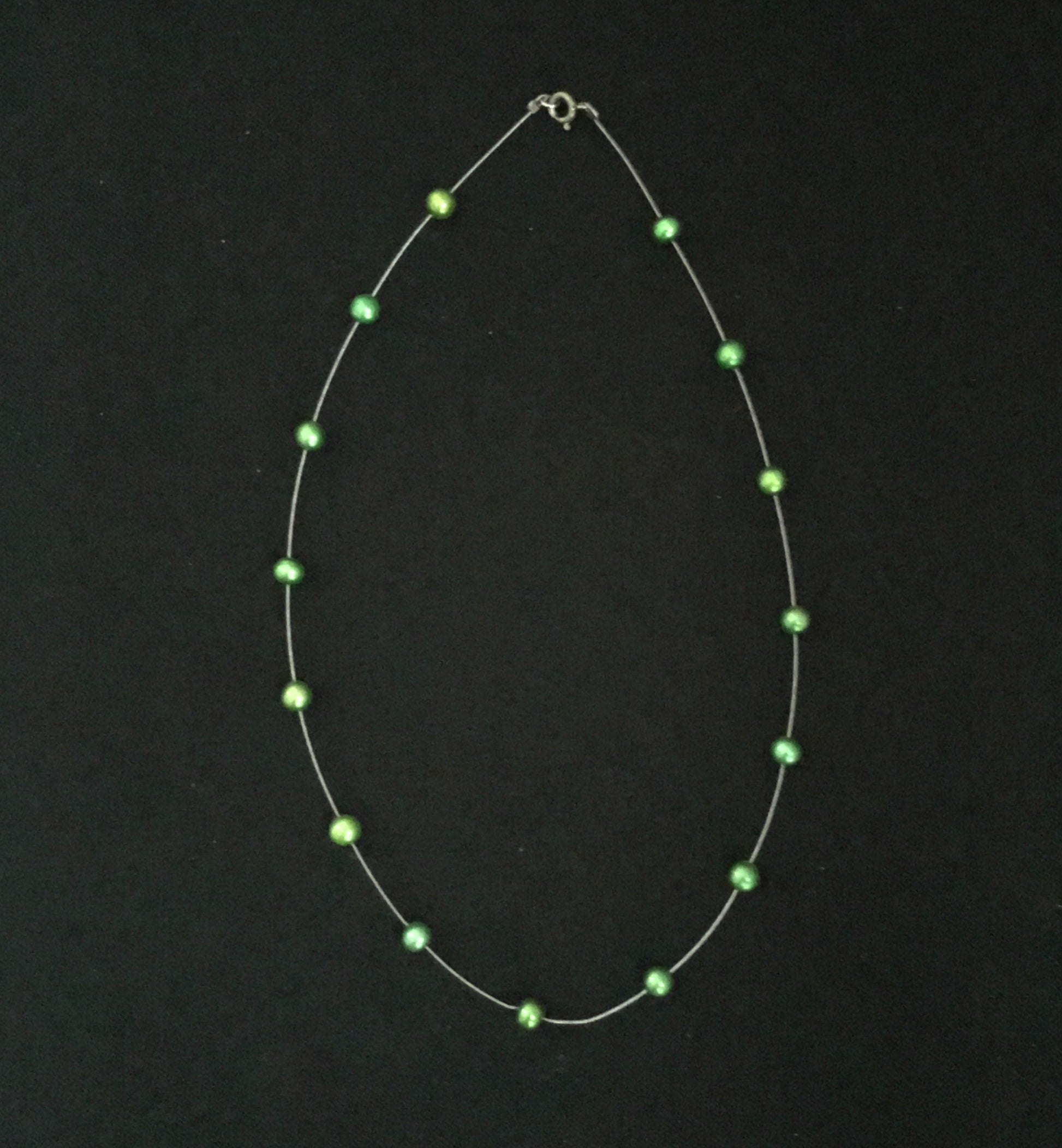 Green Pearl Necklace image 0