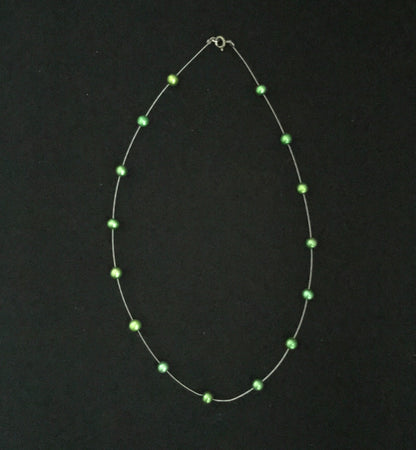 Green Pearl Necklace image 0