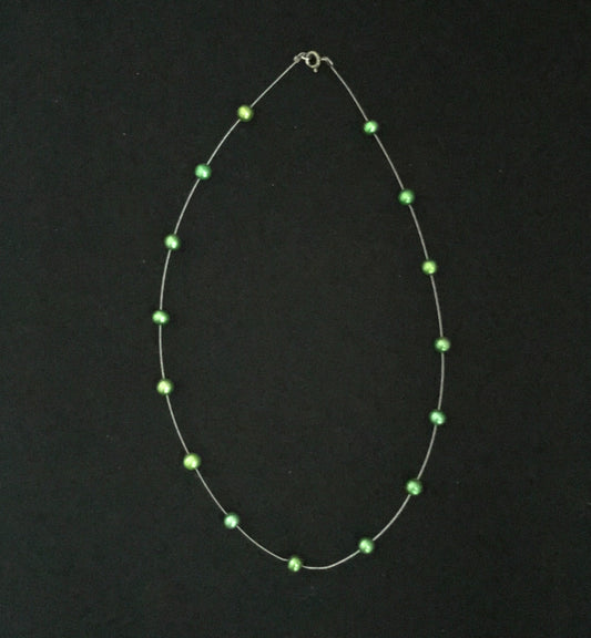 Green Pearl Necklace image 0
