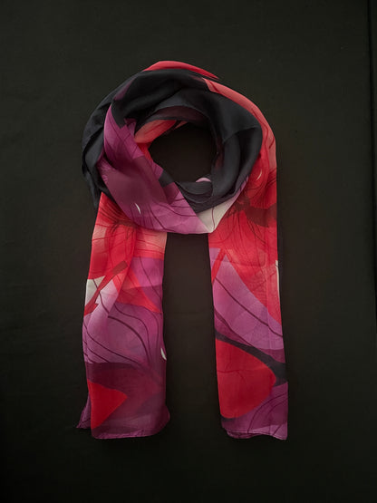 Dark Blue Flower Scarf image 0