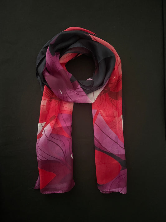 Dark Blue Flower Scarf image 0