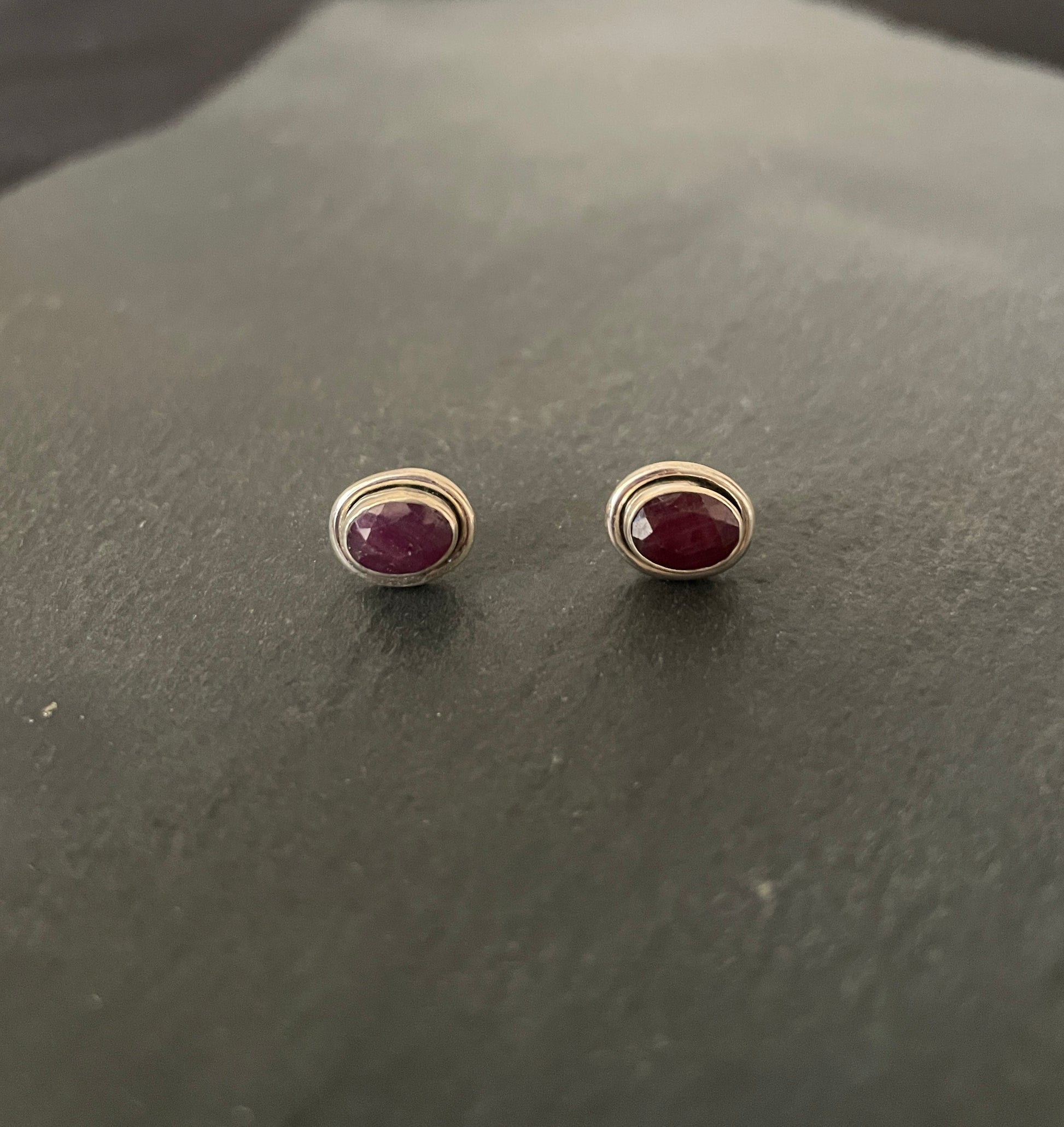Oval Ruby Studs image 0