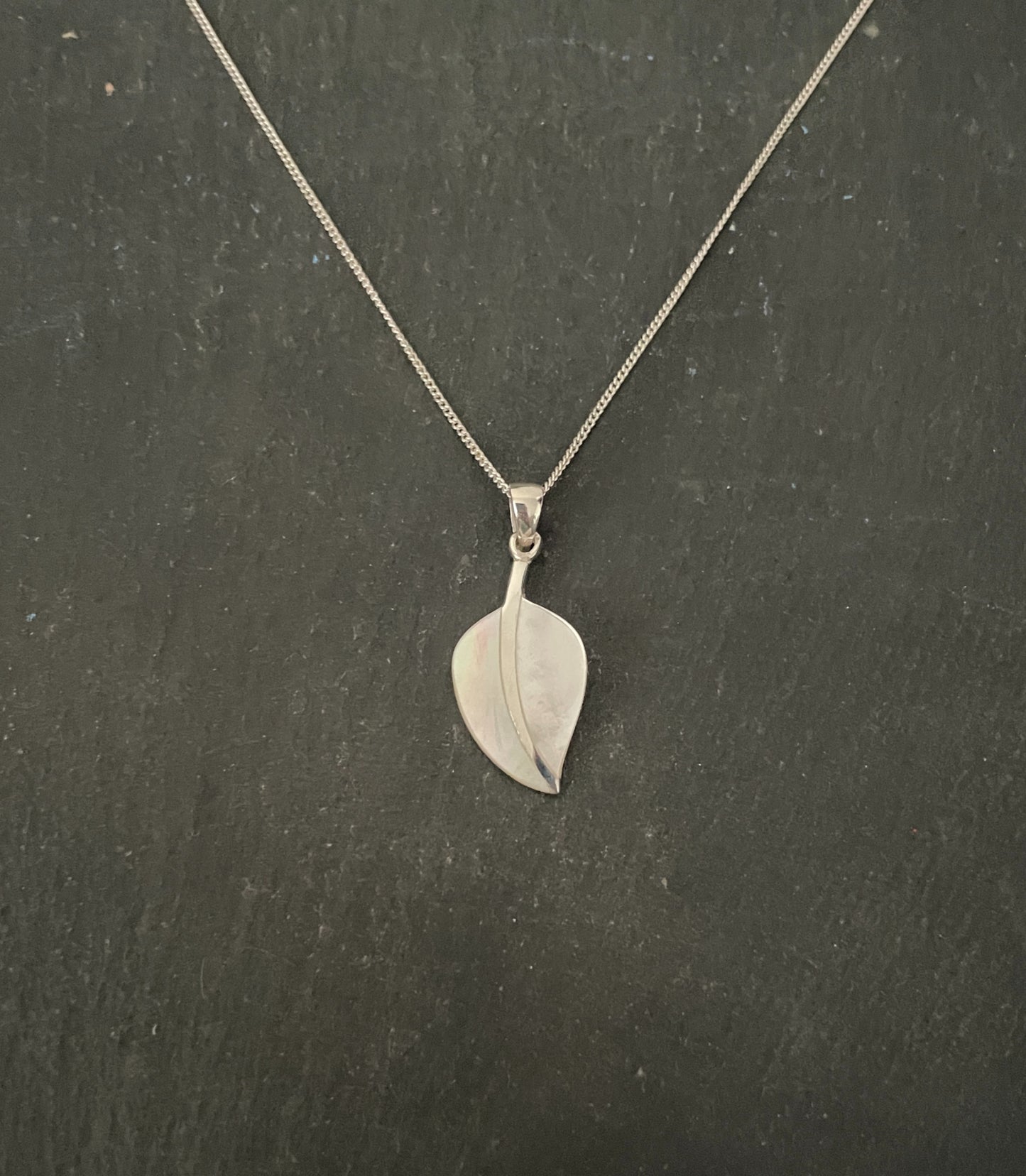 Mother of Pearl Leaf Pendant image 0