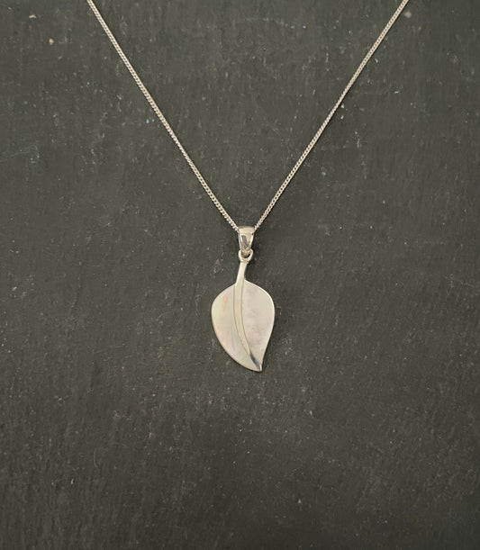 Mother of Pearl Leaf Pendant image 0
