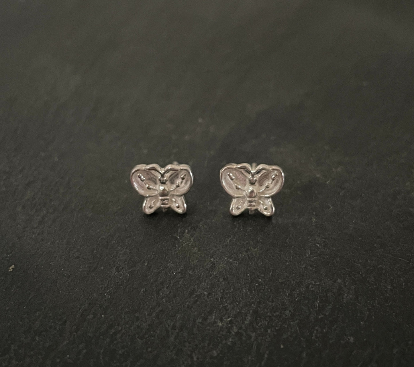 Silver Butterfly Studs image 0