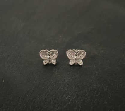 Silver Butterfly Studs image 0